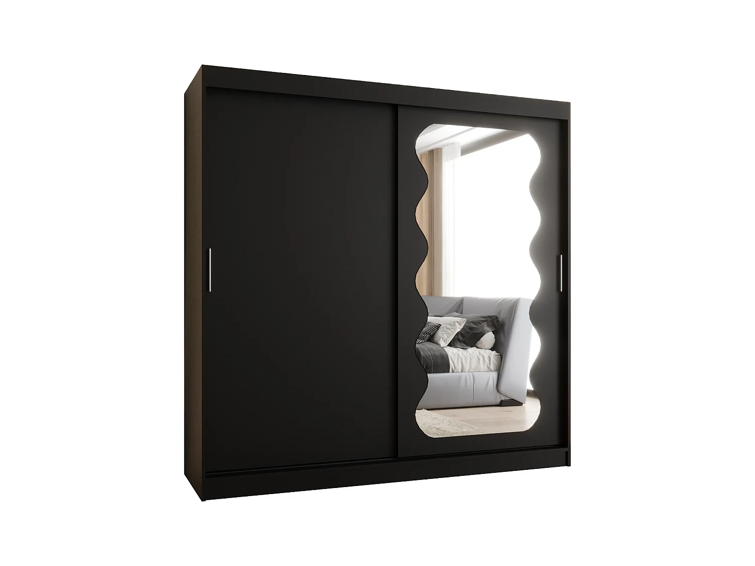 Armoire Spoti À Portes Coulissantes 200/200/62 2 portes (Noir)