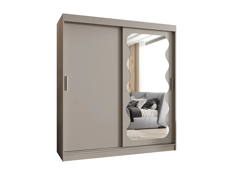 Armoire Spoti À Portes Coulissantes 200/180/62 2 portes (Cachemire)