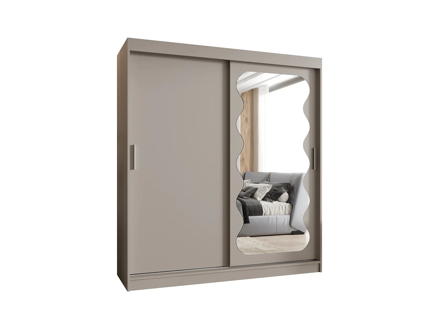 Armoire Spoti À Portes Coulissantes 200/180/62 2 portes (Cachemire)