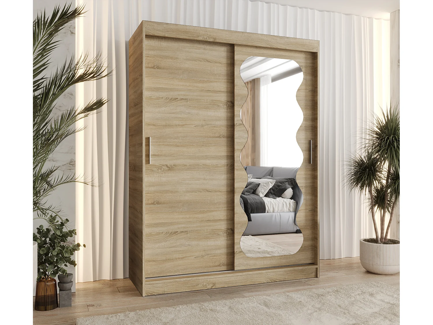 Armoire Spoti À Portes Coulissantes 200/150/62 2 portes (Sonoma)