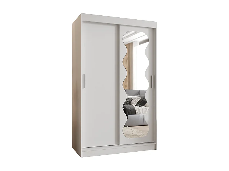 SCHWEBETÜRENSCHRANK SPOTI 200/120/62 2-Türig (Weiß)