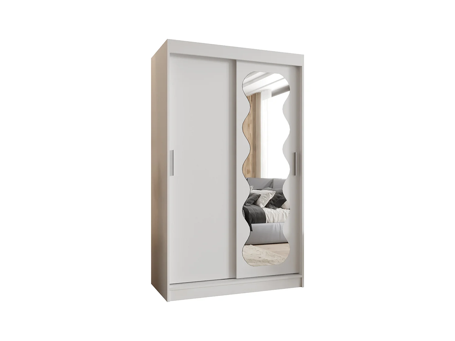 Armoire Spoti À Portes Coulissantes 200/120/62 2 portes (Blanc)