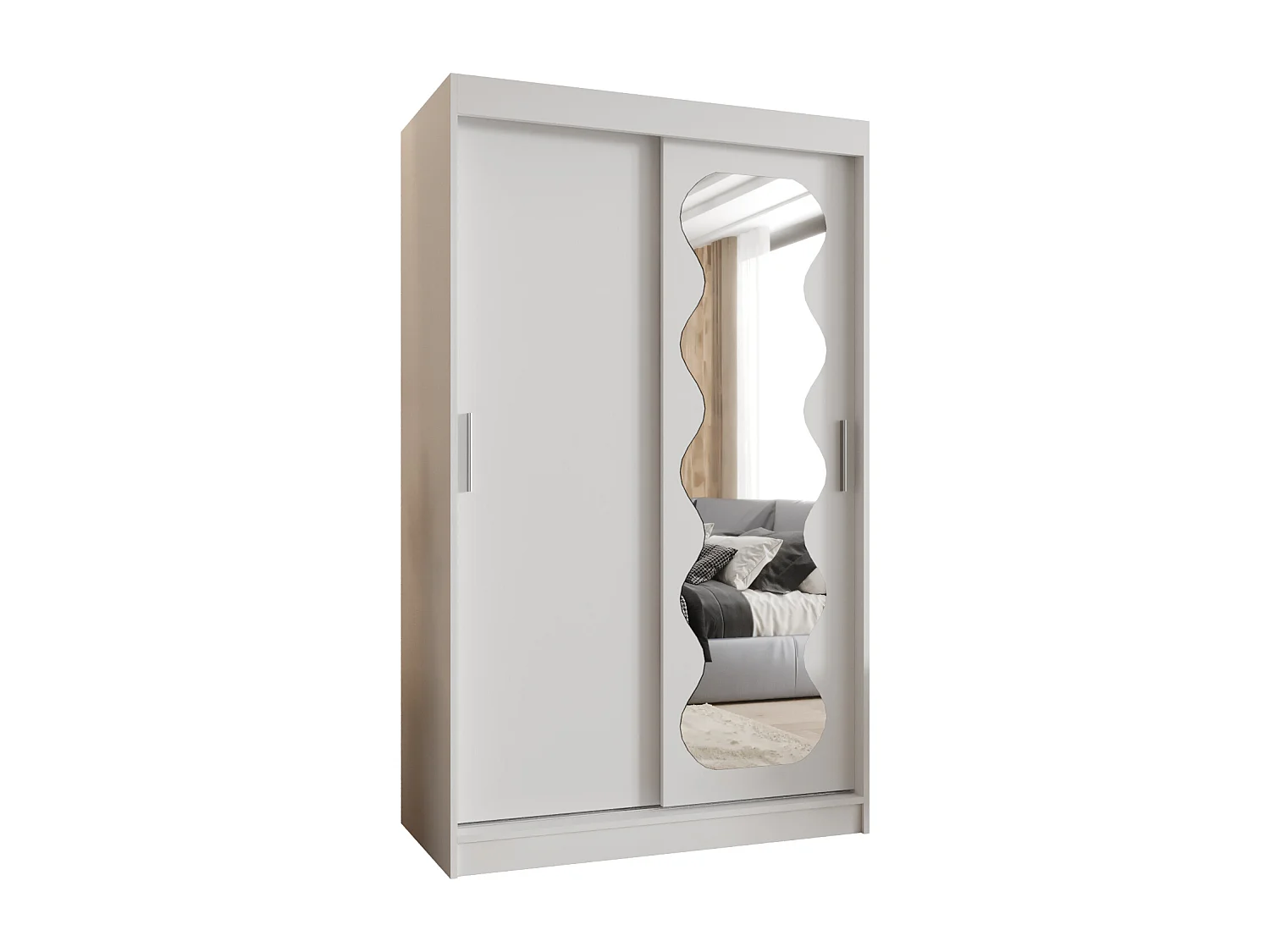 Armoire Spoti À Portes Coulissantes 200/120/62 2 portes (Blanc)