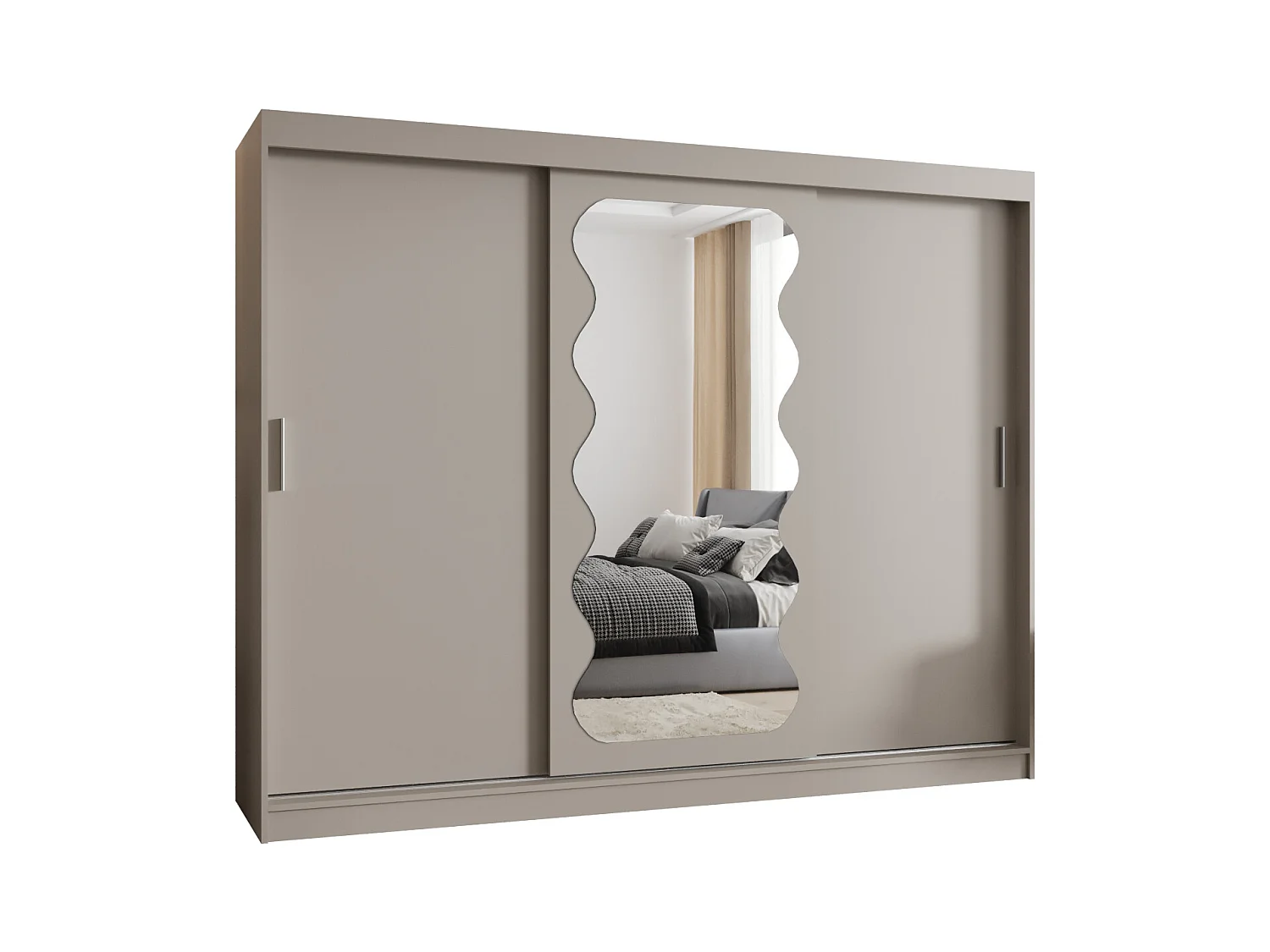 SCHWEBETÜRENSCHRANK SPOTI 200/250/62 3-Türig (Kaschmir)