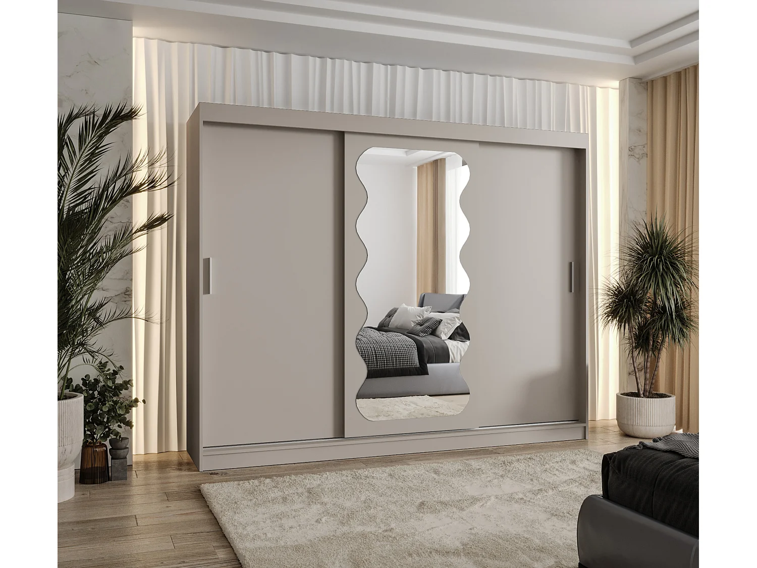 Armoire Spoti À Portes Coulissantes 200/250/62 3 portes (Cachemire)