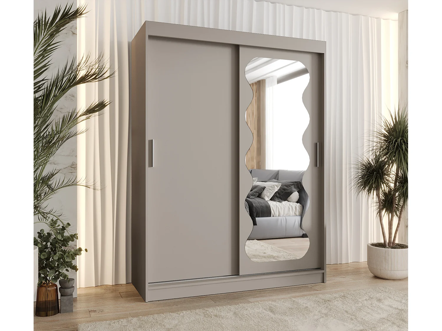 Armoire Spoti À Portes Coulissantes 200/150/62 2 portes (Cachemire)