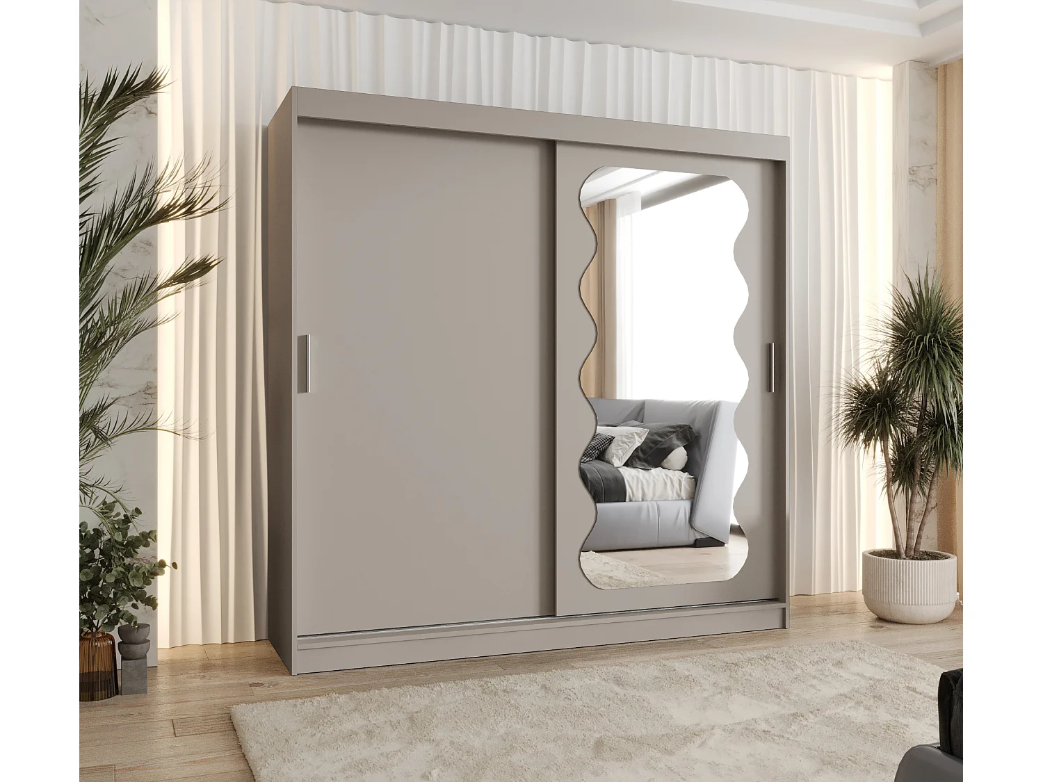 Armoire Spoti À Portes Coulissantes 200/200/62 2 portes (Cachemire)