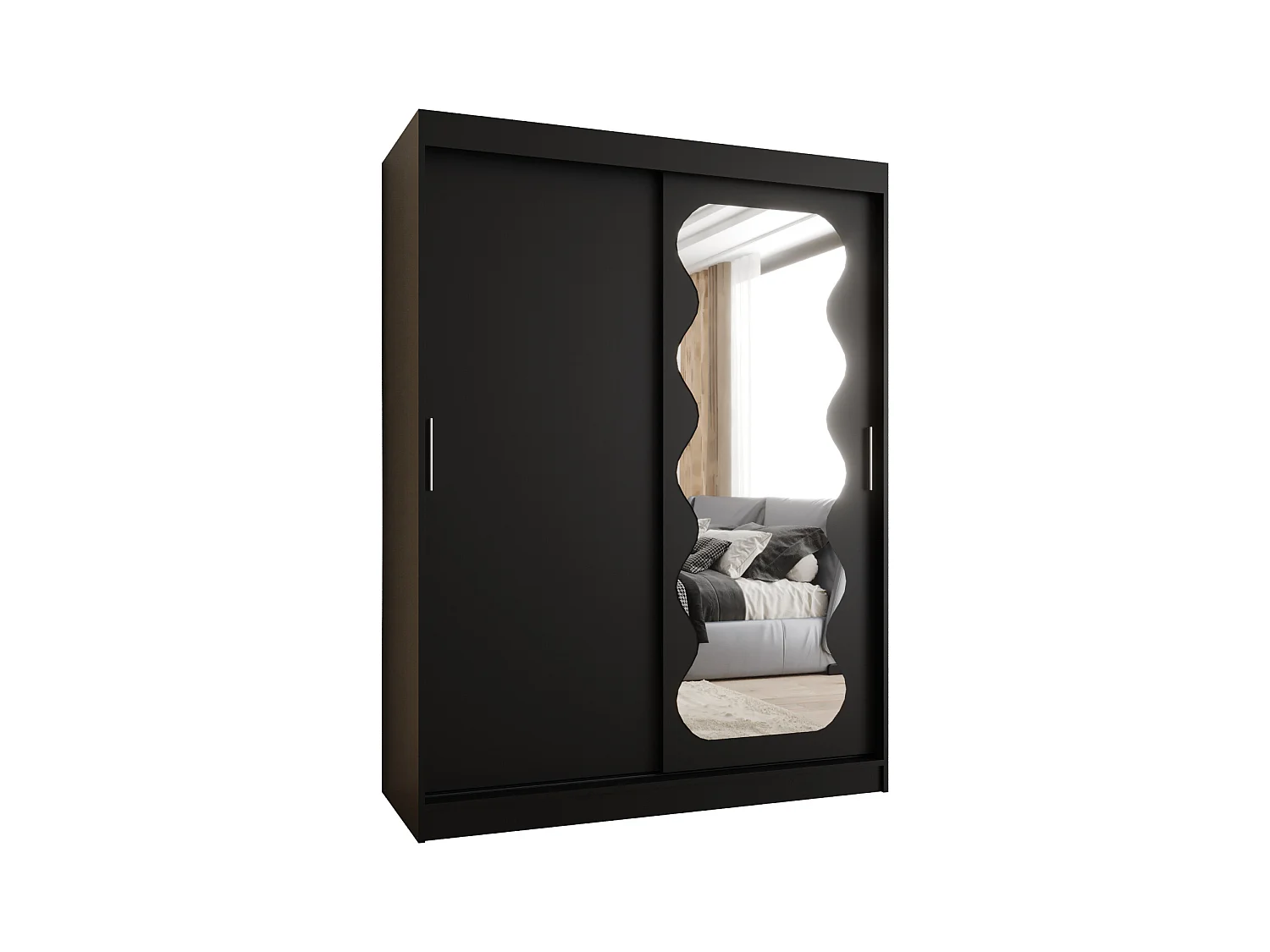Armoire Spoti À Portes Coulissantes 200/150/62 2 portes (Noir)