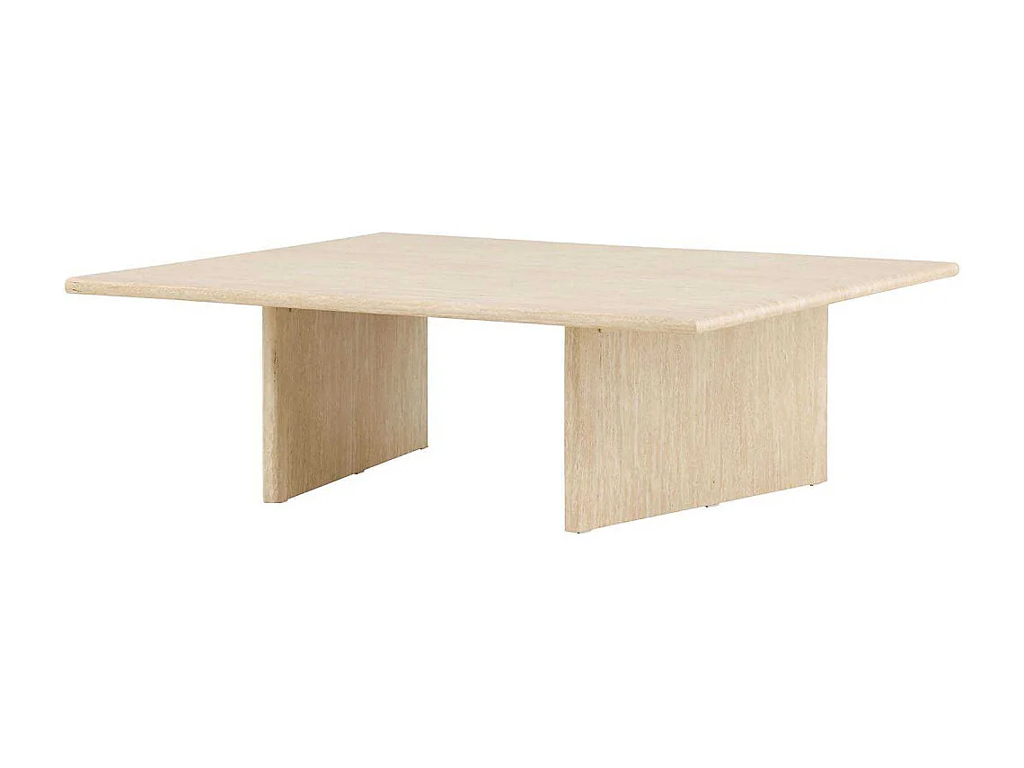 Table Basse Effet Traversin "Skagen" 120cm Beige