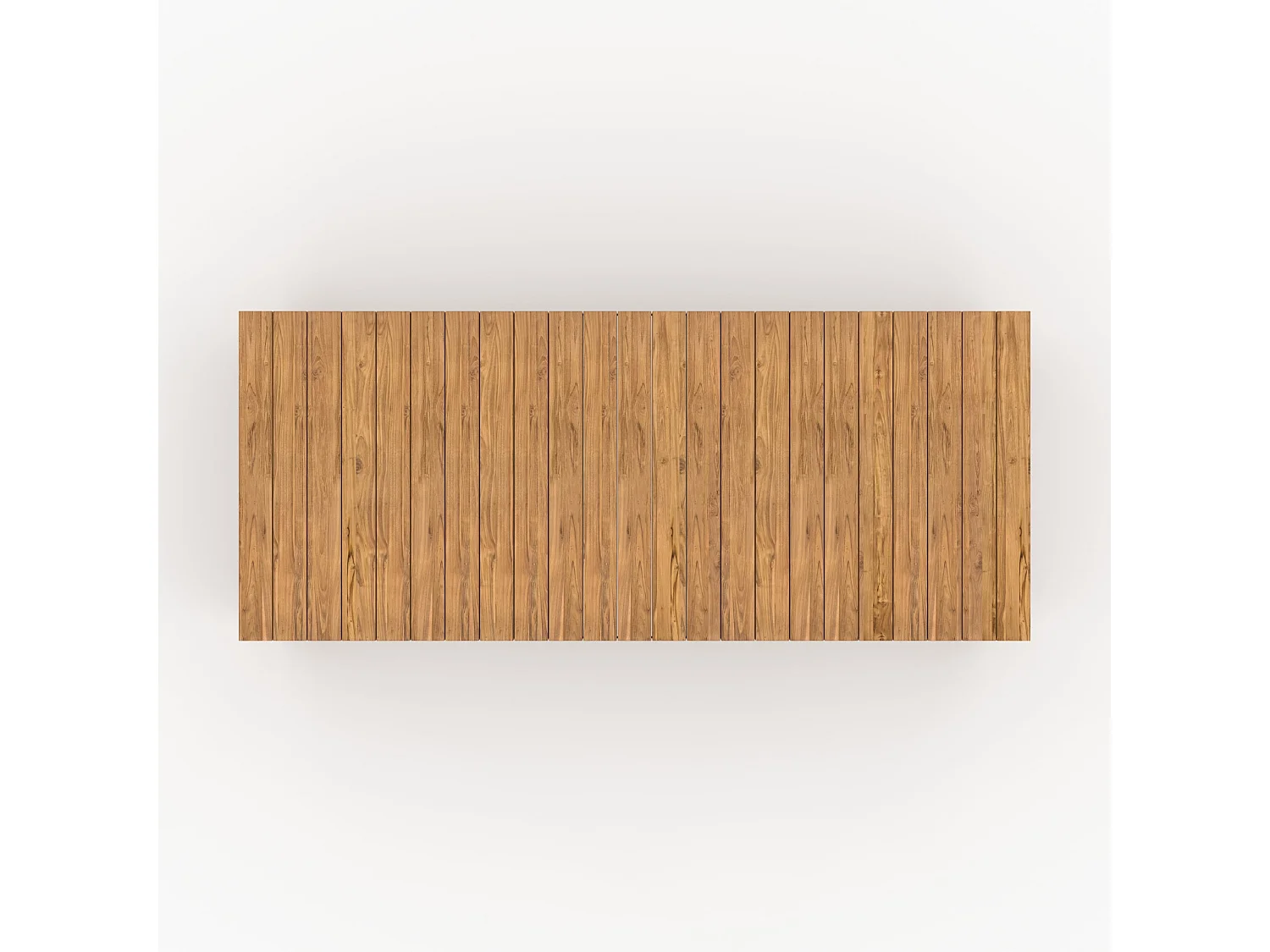 Table de jardin rectangulaire en bois de teck recyclé 10 personnes - Zia