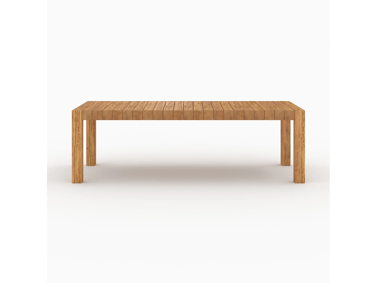 Table de jardin rectangulaire en bois de teck recyclé 10 personnes - Zia