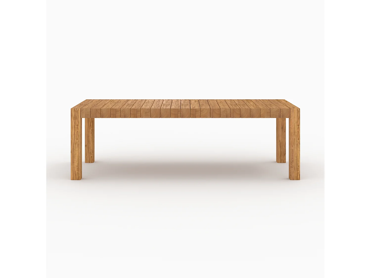 Table de jardin rectangulaire en bois de teck recyclé 10 personnes - Zia