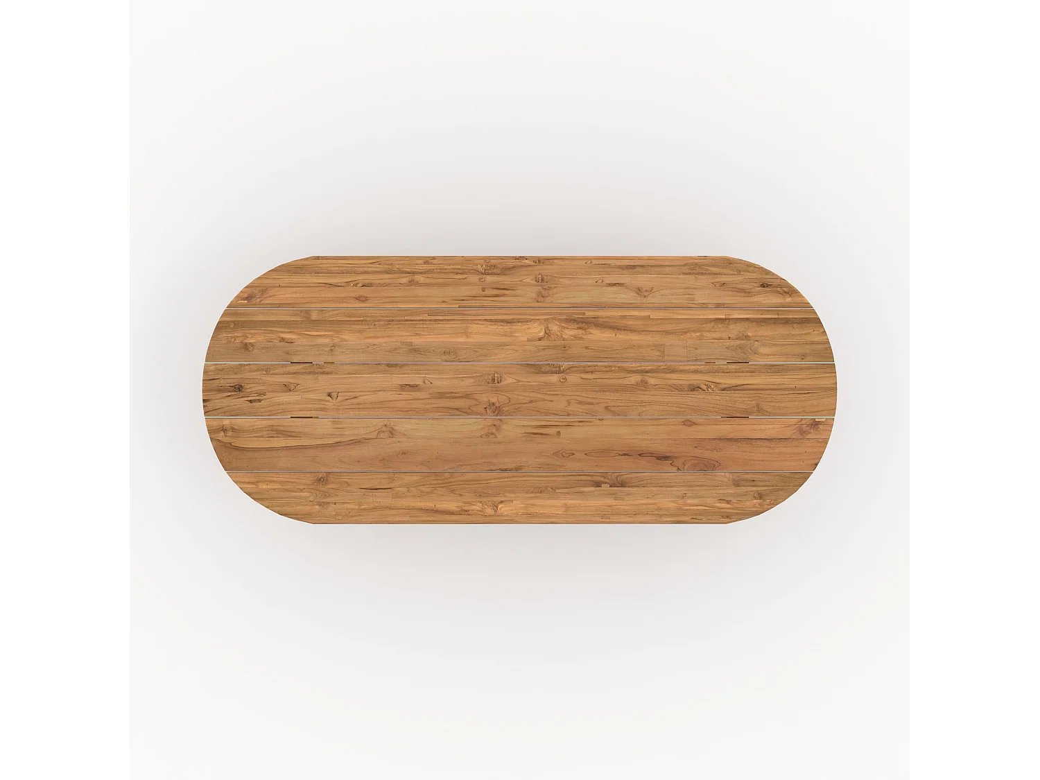 Table de jardin ovale en bois de teck recyclé 10 personnes - Bora