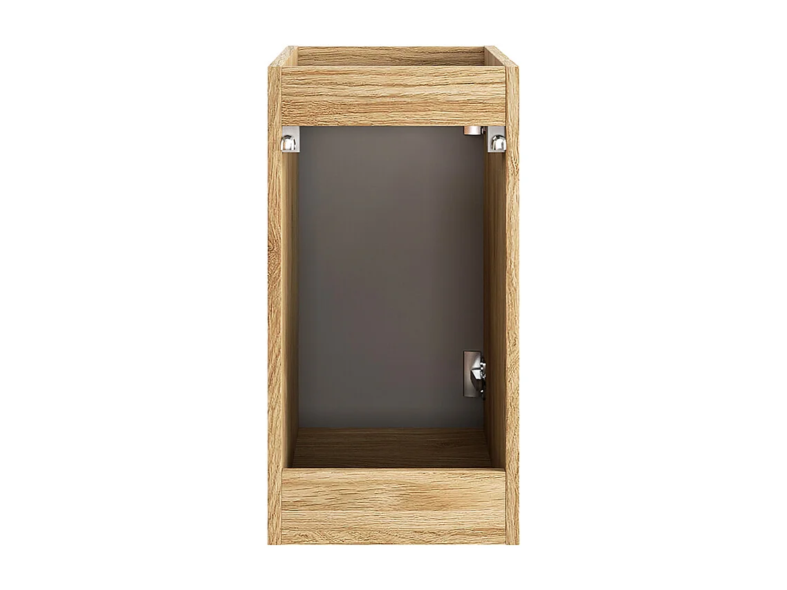 Demi-colonne 1 porte 30cm Mallory Beige et bois