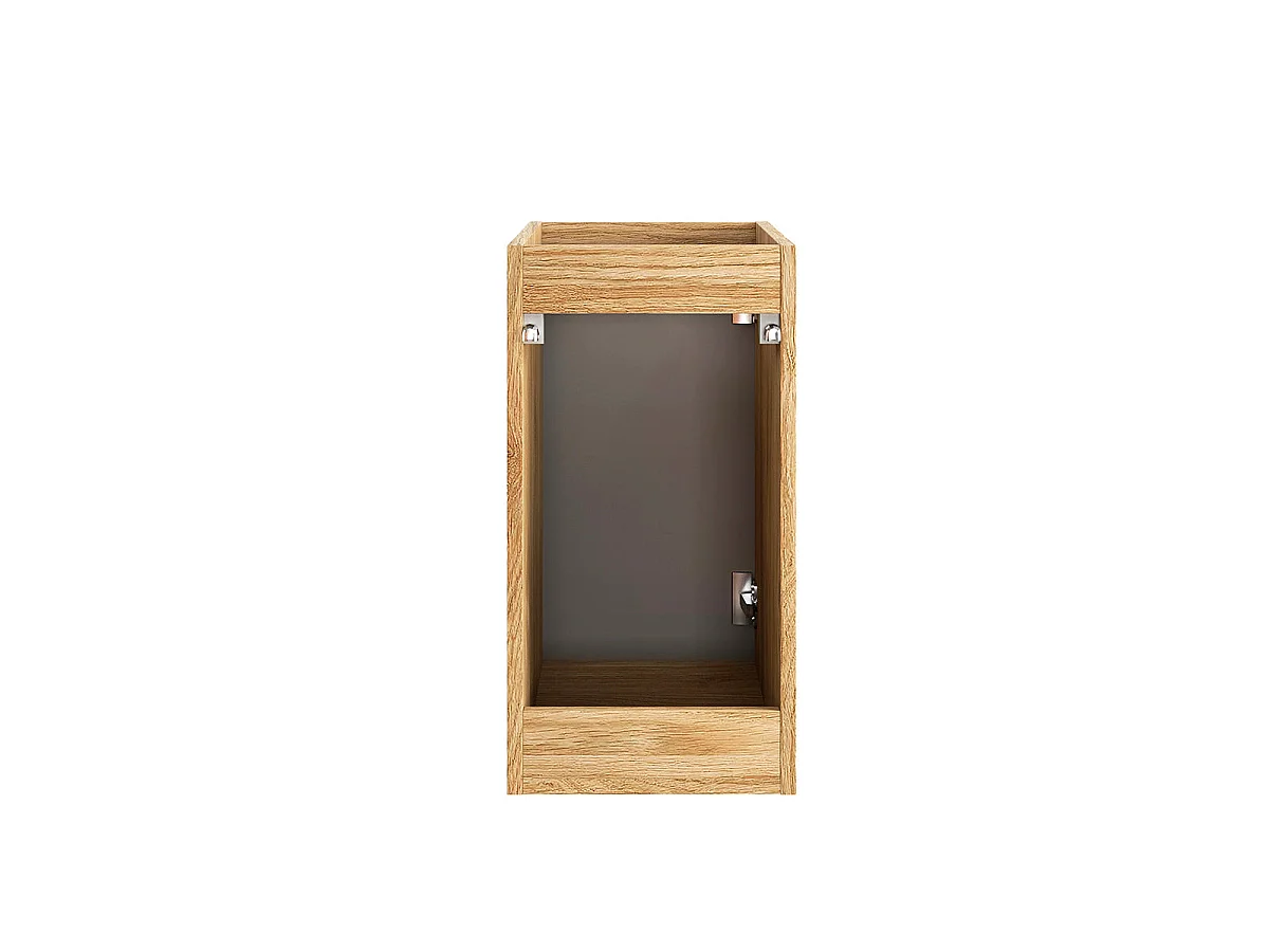 Demi-colonne 1 porte 30cm Mallory Beige et bois