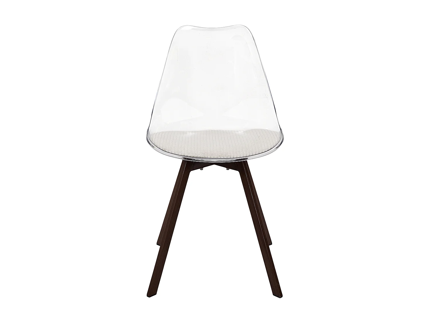 Chaise Transparente Coussin Cotele Scott Beige - Lot De 4 Beige