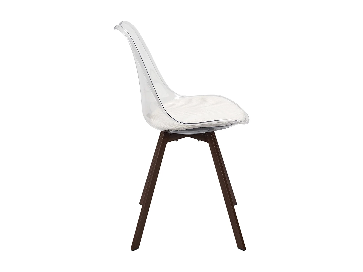 Chaise Transparente Coussin Cotele Scott Beige - Lot De 4 Beige