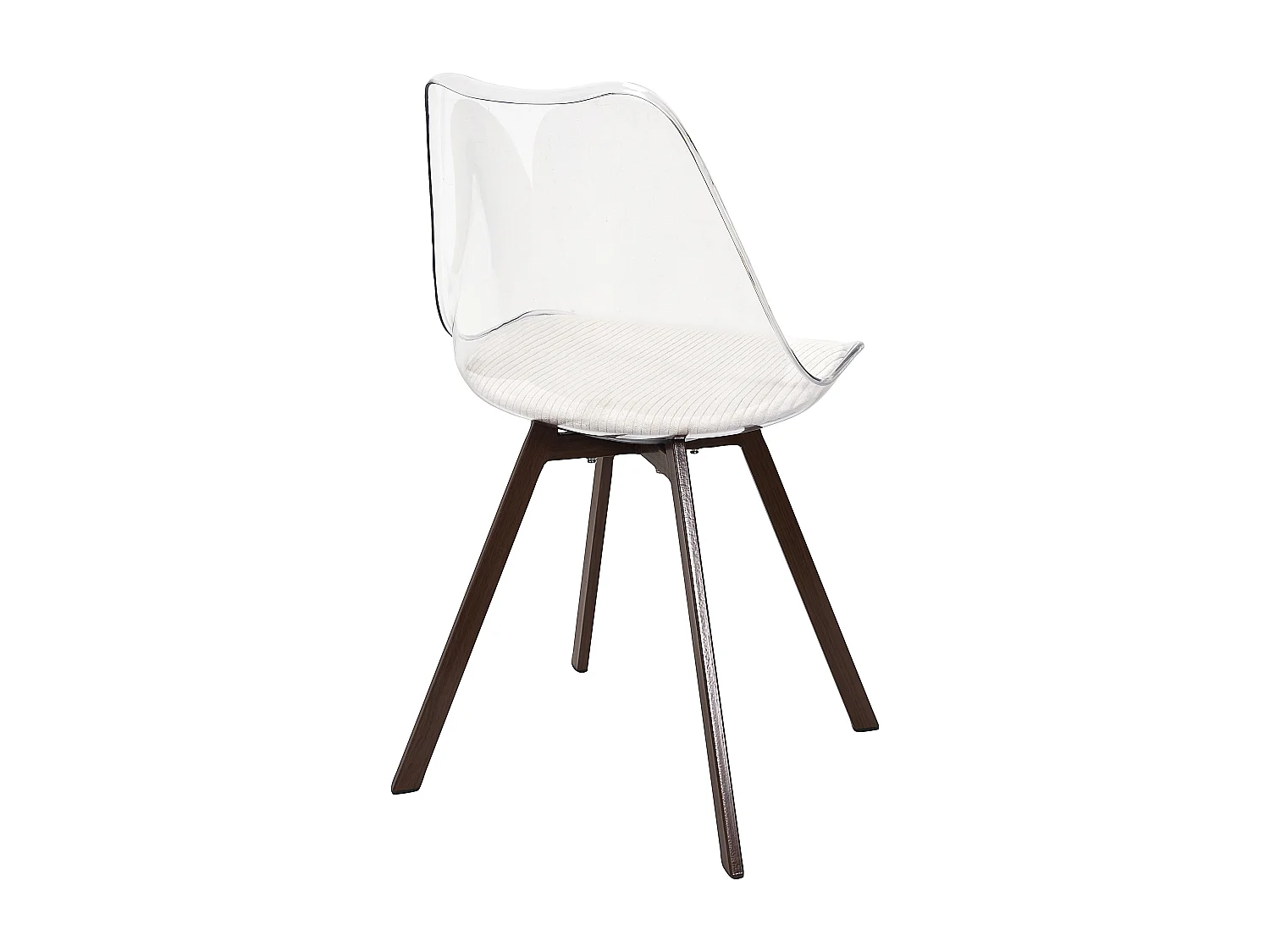 Chaise Transparente Coussin Cotele Scott Beige - Lot De 4 Beige