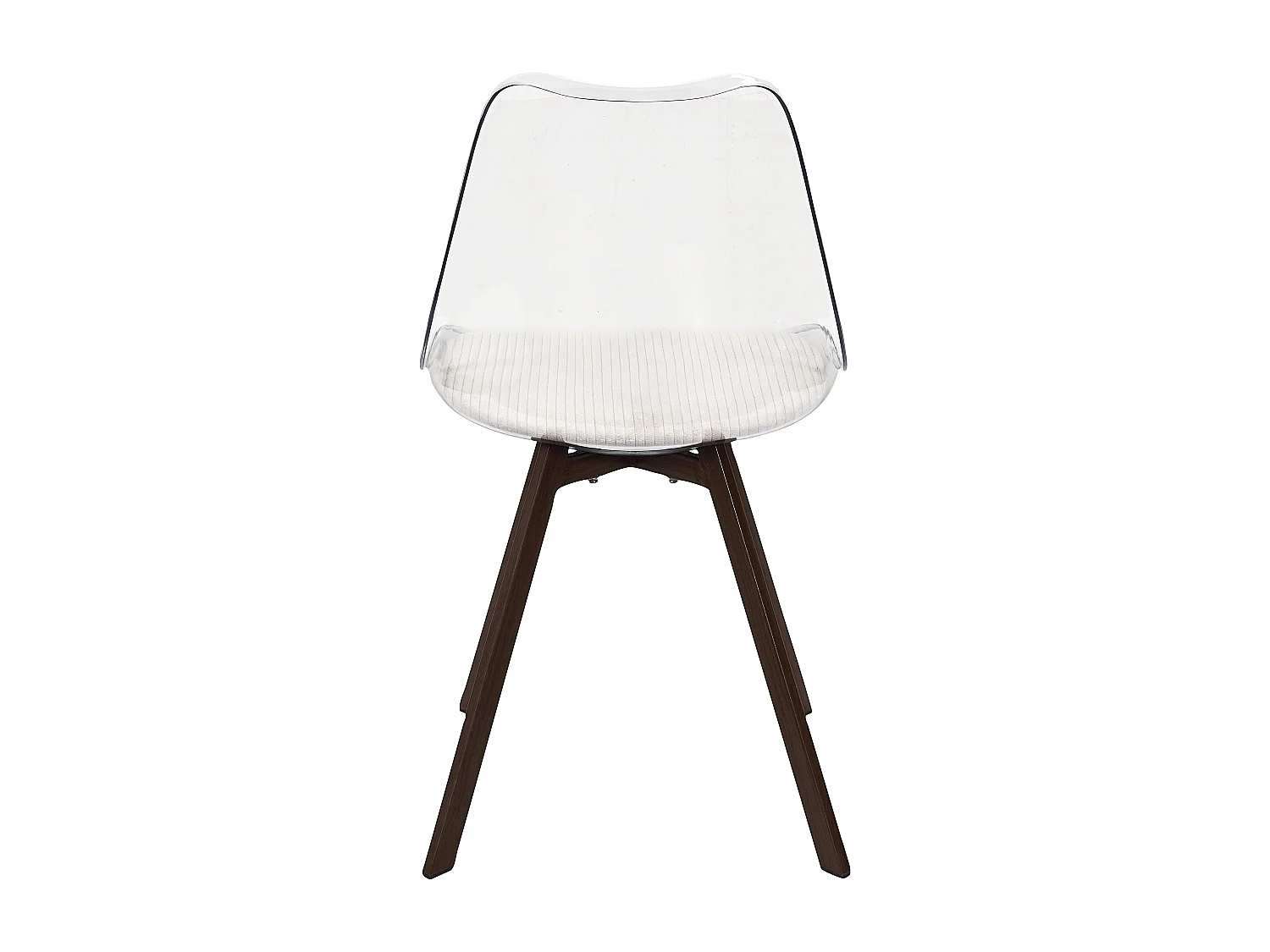 Chaise Transparente Coussin Cotele Scott Beige - Lot De 4 Beige