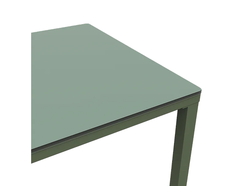 Zestaw mebli ogrodowych z ocynkowanej stali na 4 osoby - 2 sofy, 1 stół kawowy ze szkła hartowanego - z poduszkami - beżowy