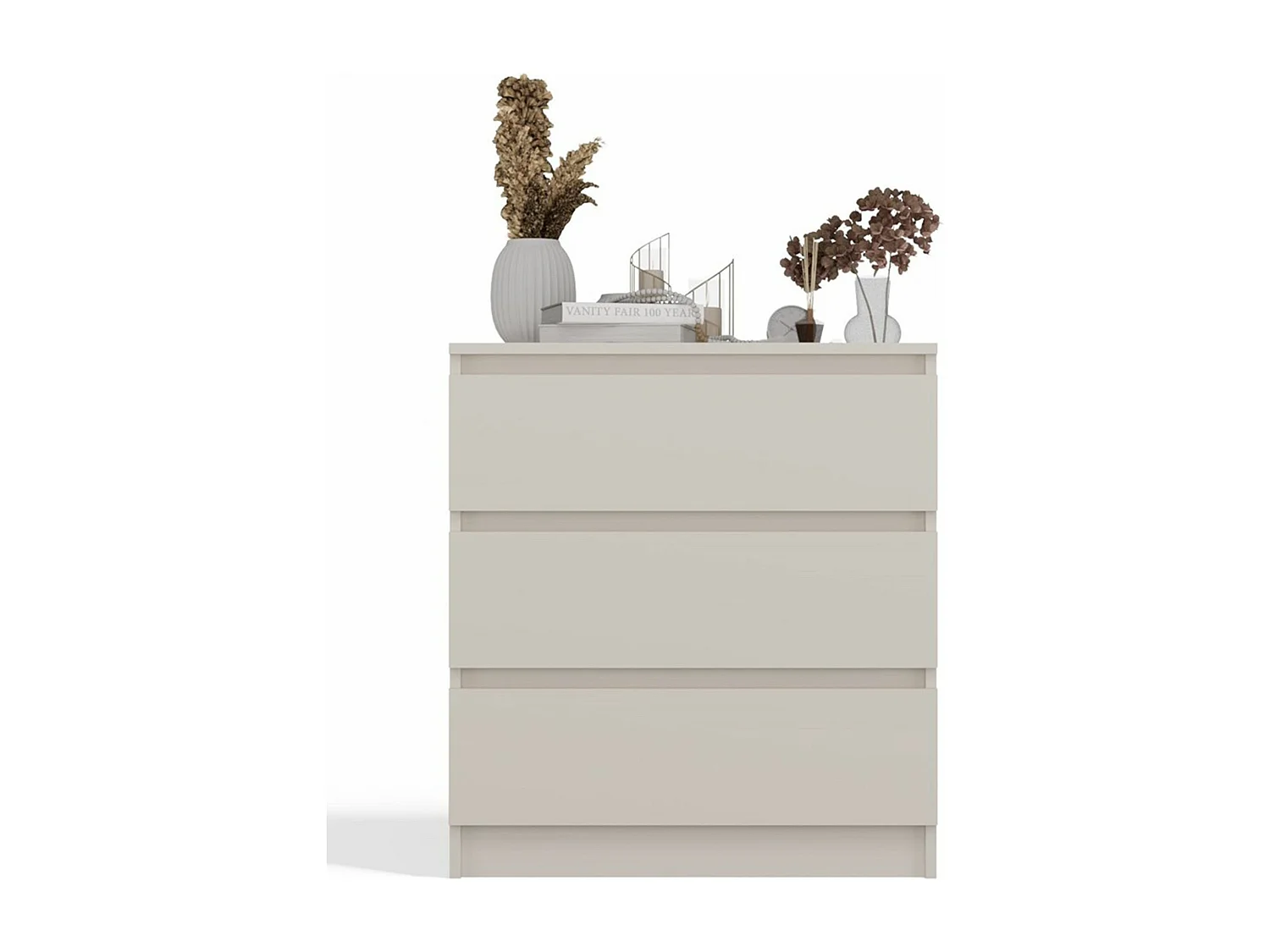 Ladekast met drie laden - 70 cm - greige - MALWA