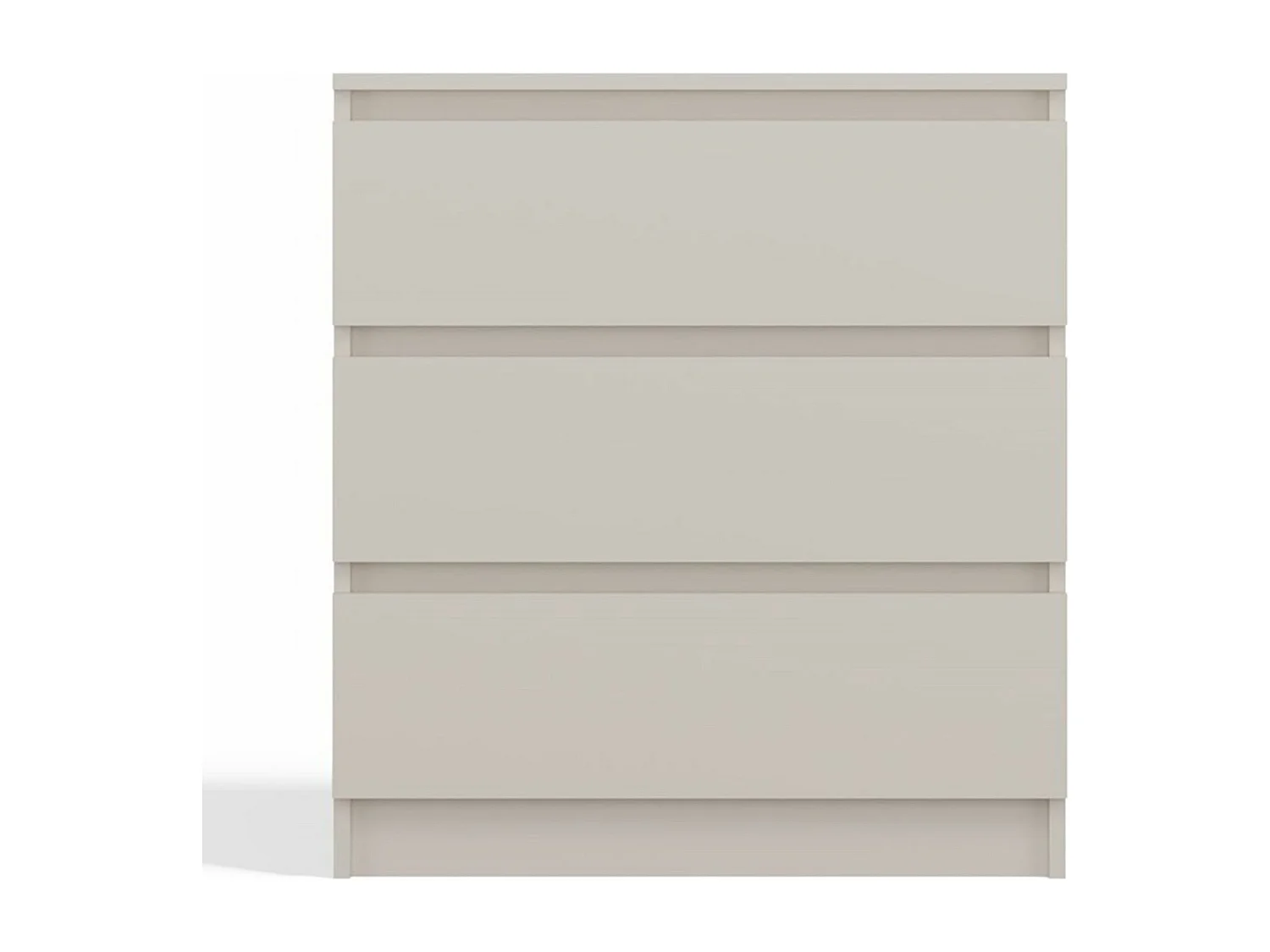 Commode à trois tiroirs - 70 cm - grège - MALWA