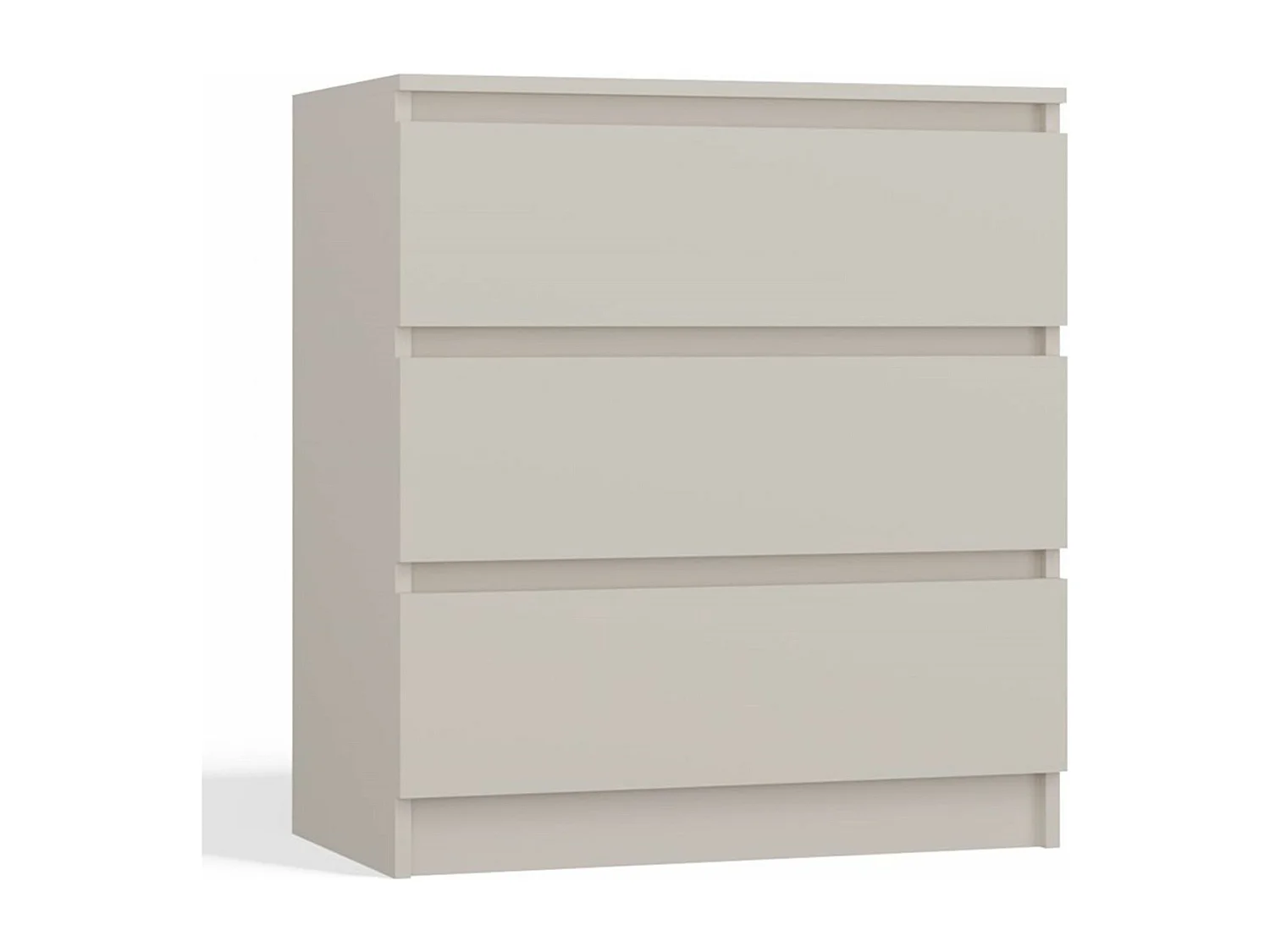 Commode à trois tiroirs - 70 cm - grège - MALWA