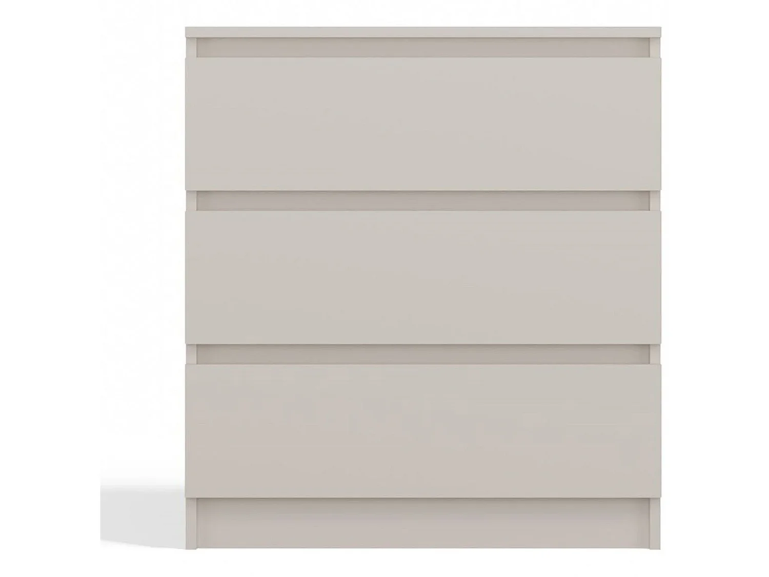 Commode à trois tiroirs - 70 cm - grège - MALWA
