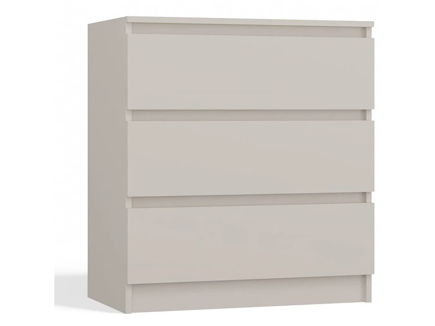 Commode à trois tiroirs - 70 cm - grège - MALWA
