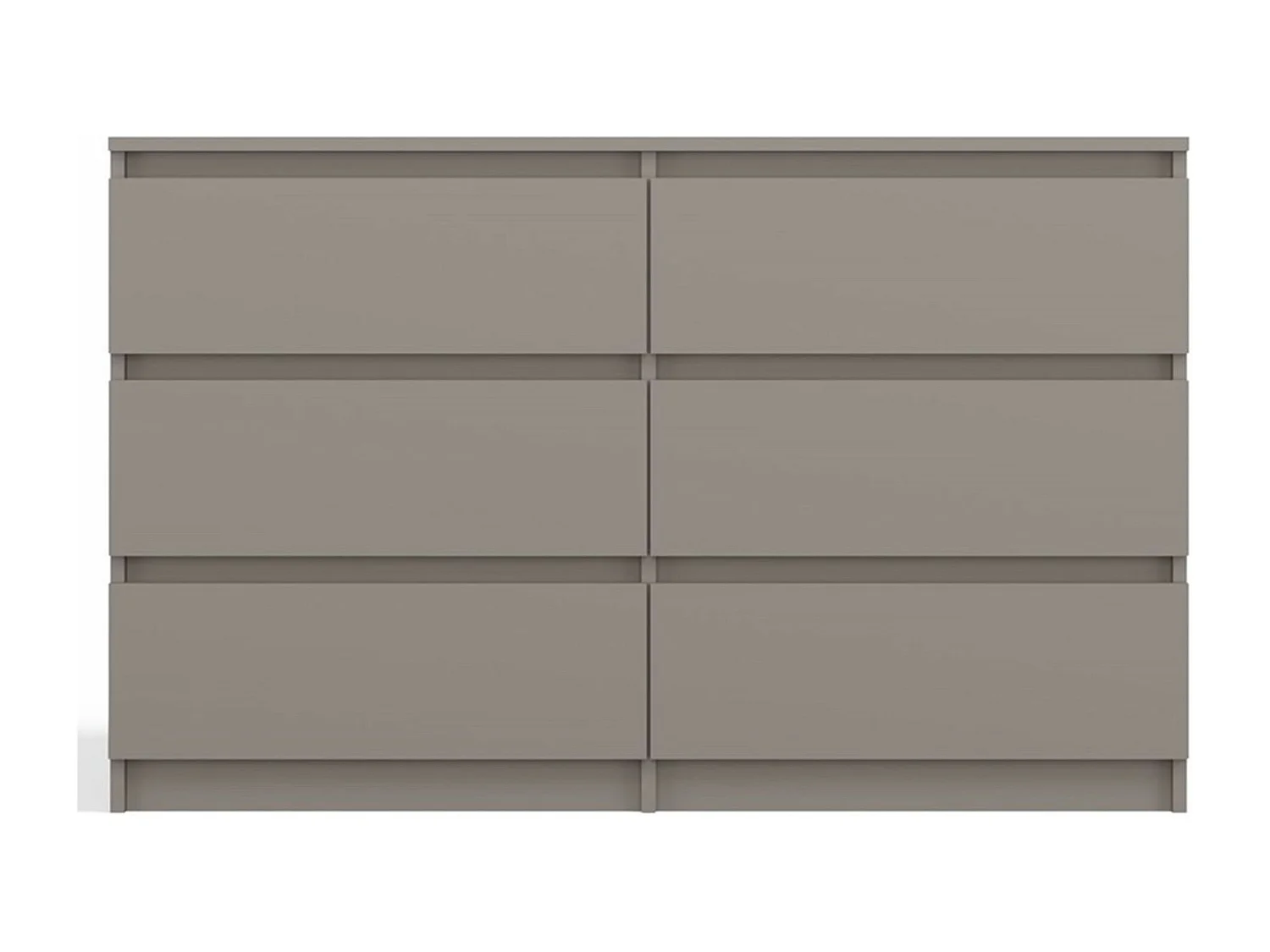 Commode à six tiroirs - 120 cm - gris - MALWA