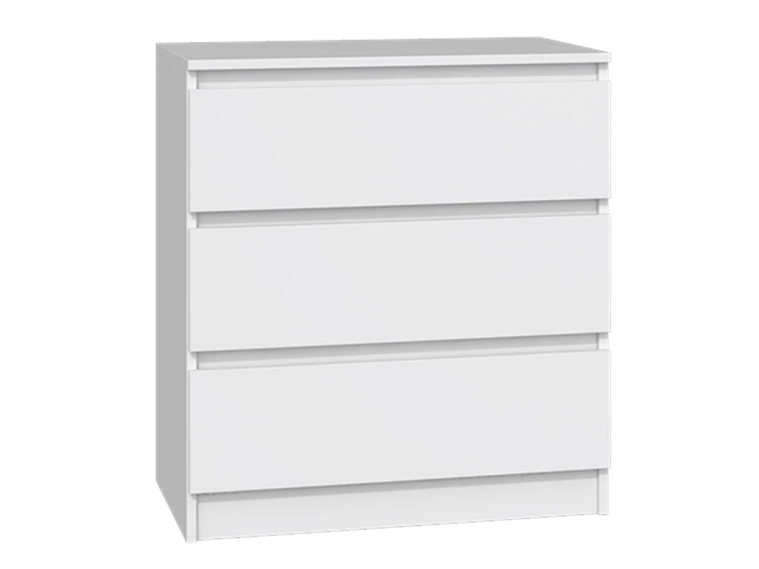 Commode à trois tiroirs - 70 cm - blanc - MALWA