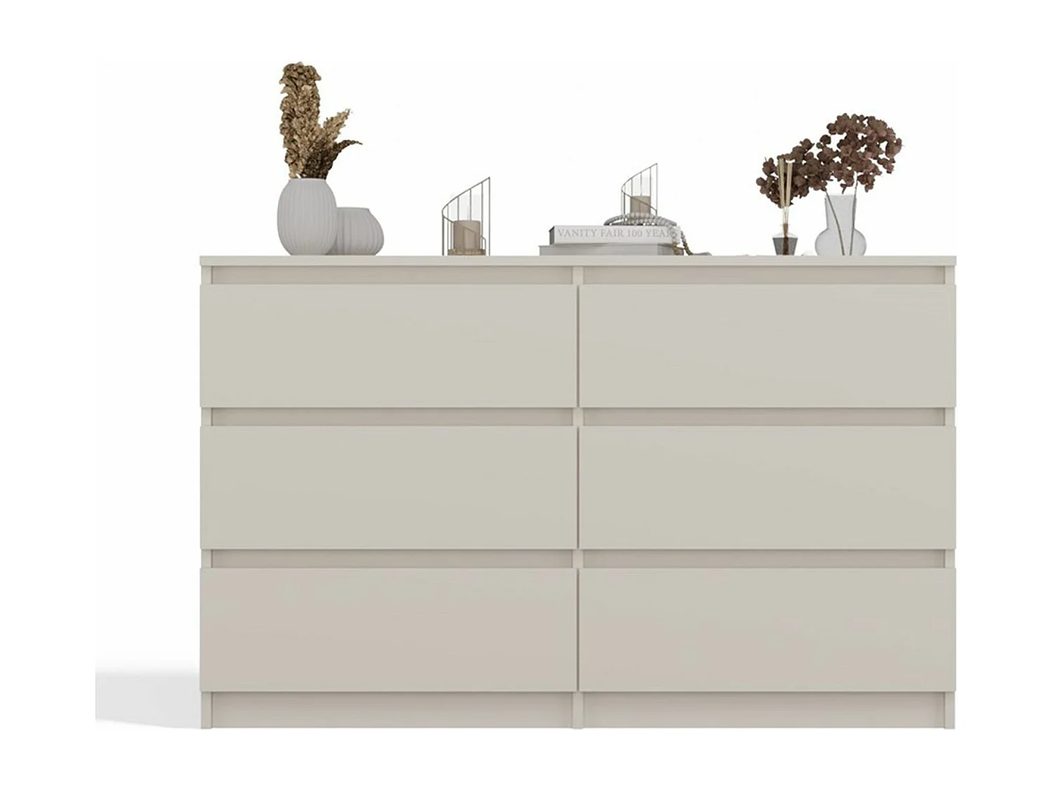Kommode mit sechs Schubladen - greige - MALWA