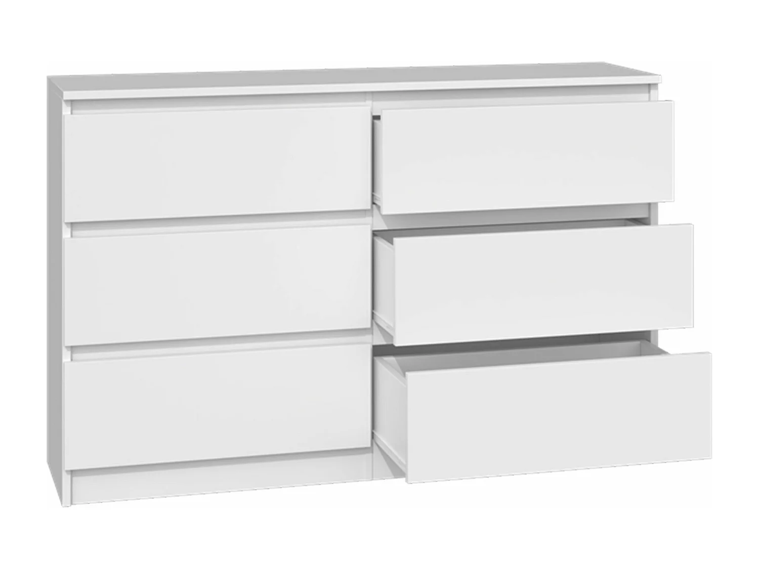 Zesladenkast - 120 cm - wit - MALWA