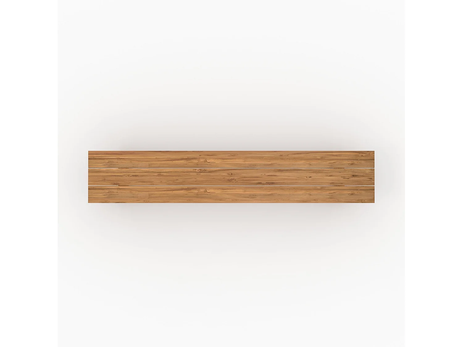 Panca da giardino in legno di teak riciclato 220 cm - Luma