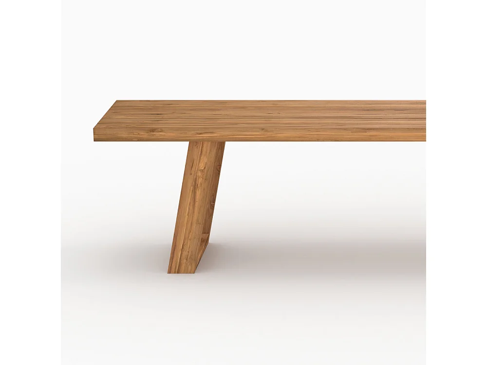Banc de jardin en bois de teck recyclé 220 cm - Luma