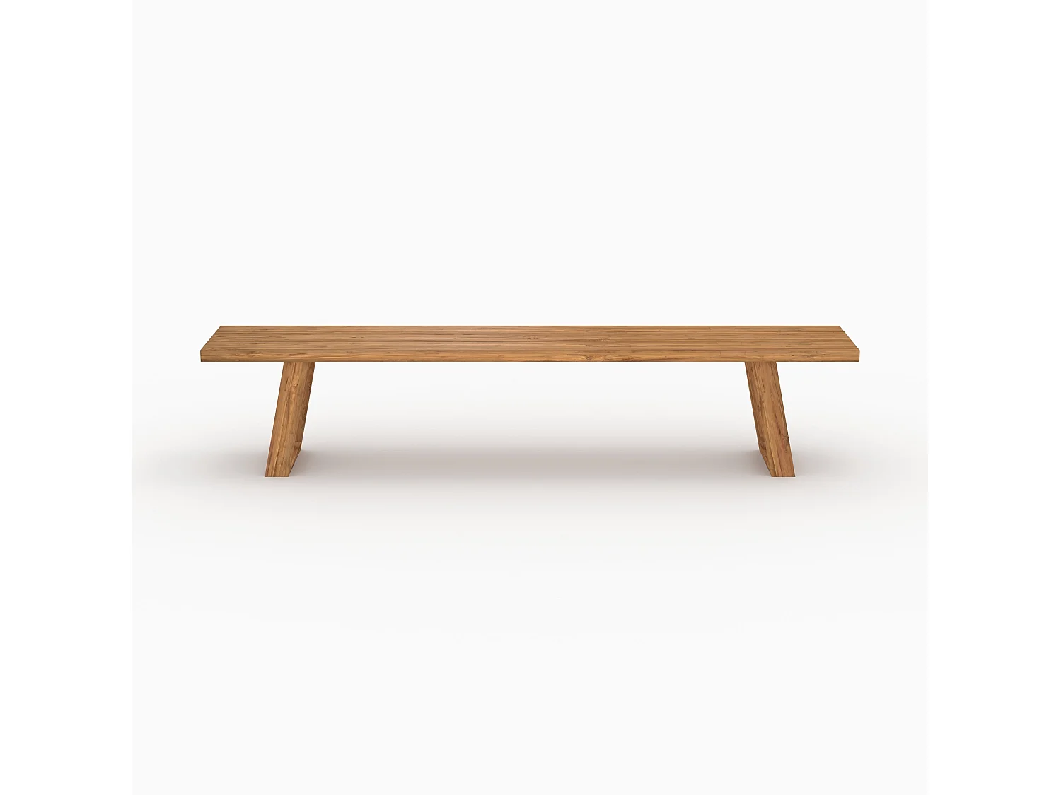 Banc de jardin en bois de teck recyclé 220 cm - Luma
