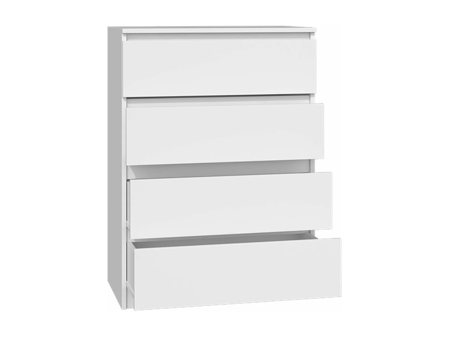 Ladekast met vier laden - 70 cm - wit - MALWA