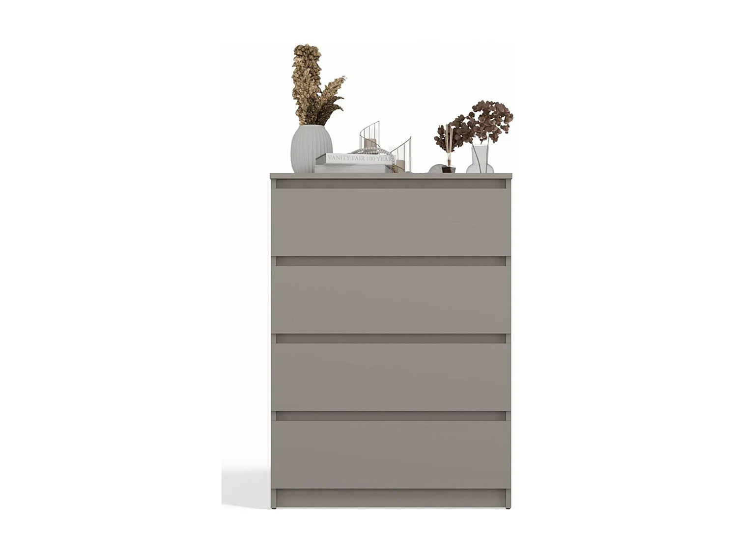 Commode à quatre tiroirs - 70 cm - gris - MALWA