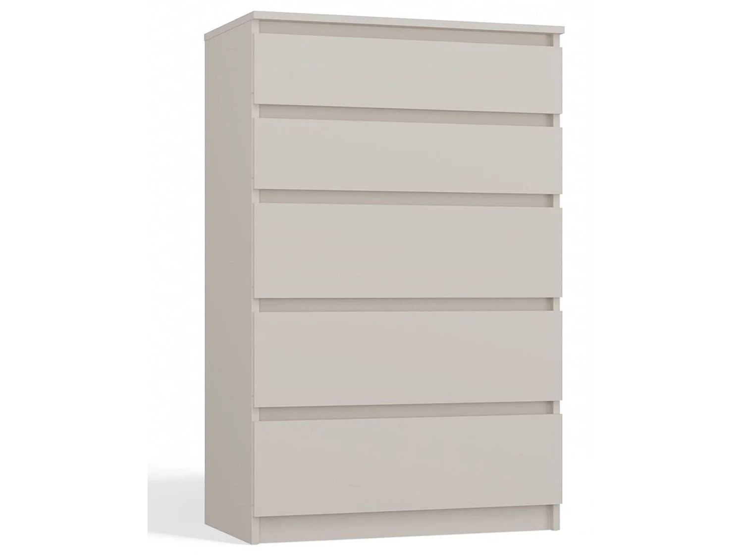 Commode à cinq tiroirs - 70 cm - grège - MALWA