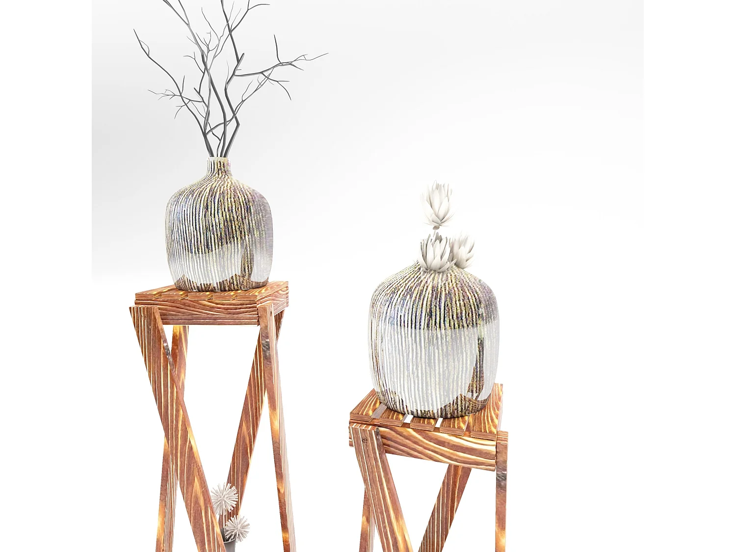 Set de 3 tables d'appoint Muonio bois de pin 40 - 60 x 22 x 22 cm bois foncé [en.casa]