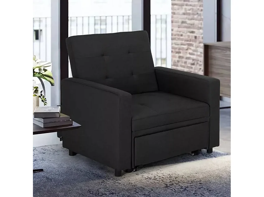 Poltrona letto salvaspazio con braccioli design moderno Zeta