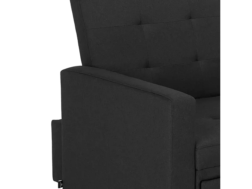 Platzsparendes modernes Design Einzelsessel Bett mit Armlehnen Brooke - Schwarz