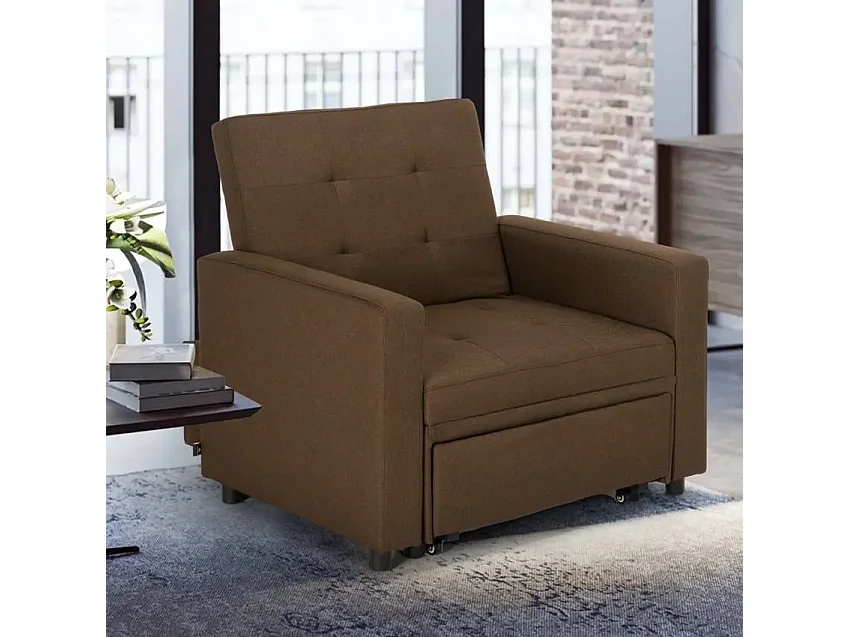 Poltrona letto salvaspazio con braccioli design moderno Zeta