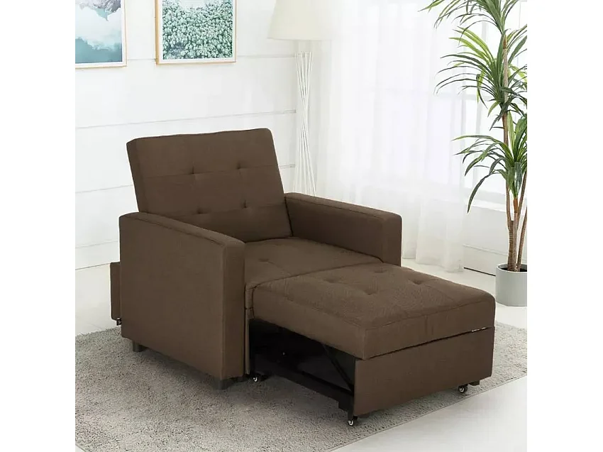 Fauteuil-lit peu encombrant avec accoudoirs au design moderne Zeta