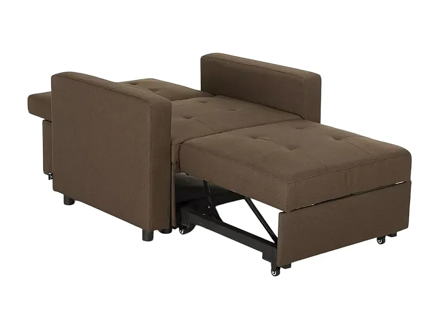 Platzsparendes modernes Design Einzelsessel Bett mit Armlehnen Brooke - Braun