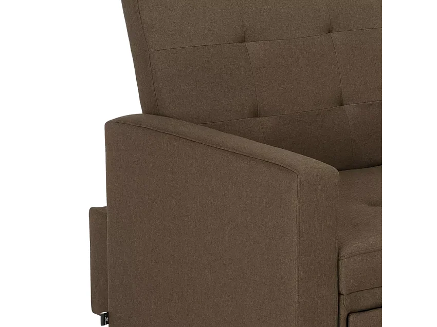 Platzsparendes modernes Design Einzelsessel Bett mit Armlehnen Brooke - Braun