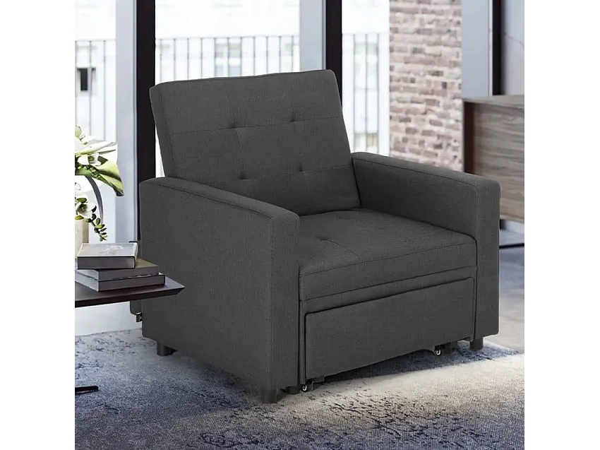 Poltrona letto salvaspazio con braccioli design moderno Zeta