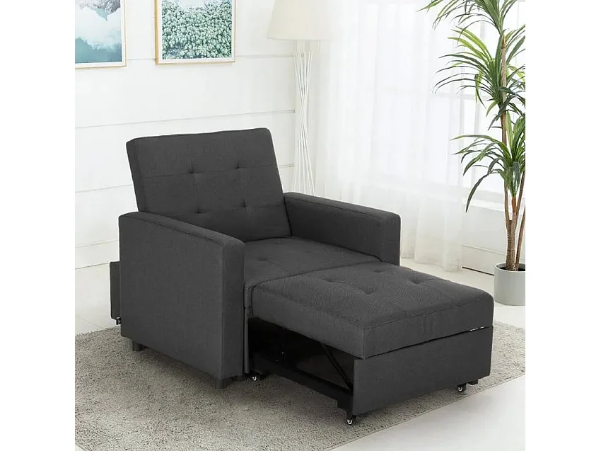 Fauteuil-lit peu encombrant avec accoudoirs au design moderne Zeta