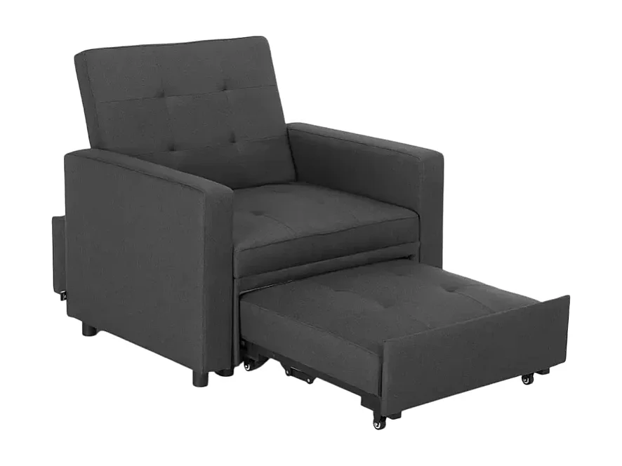 Platzsparendes modernes Design Einzelsessel Bett mit Armlehnen Brooke - Grau