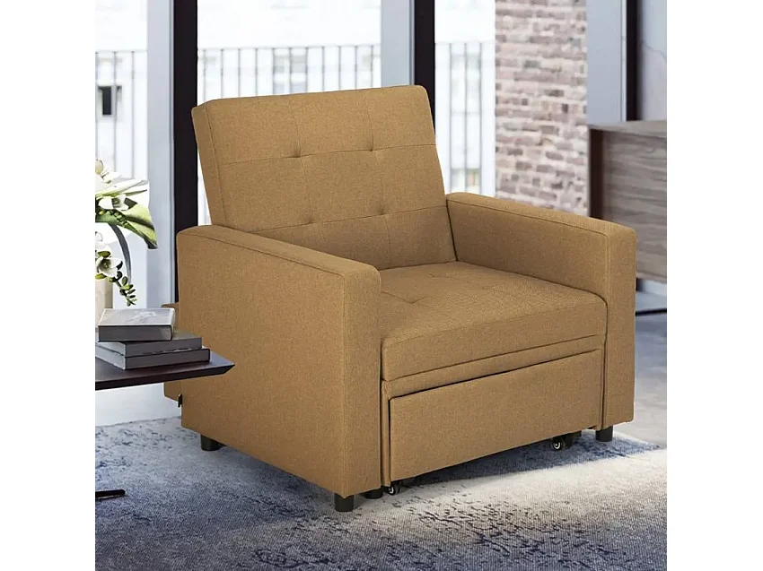 Poltrona letto salvaspazio con braccioli design moderno Zeta